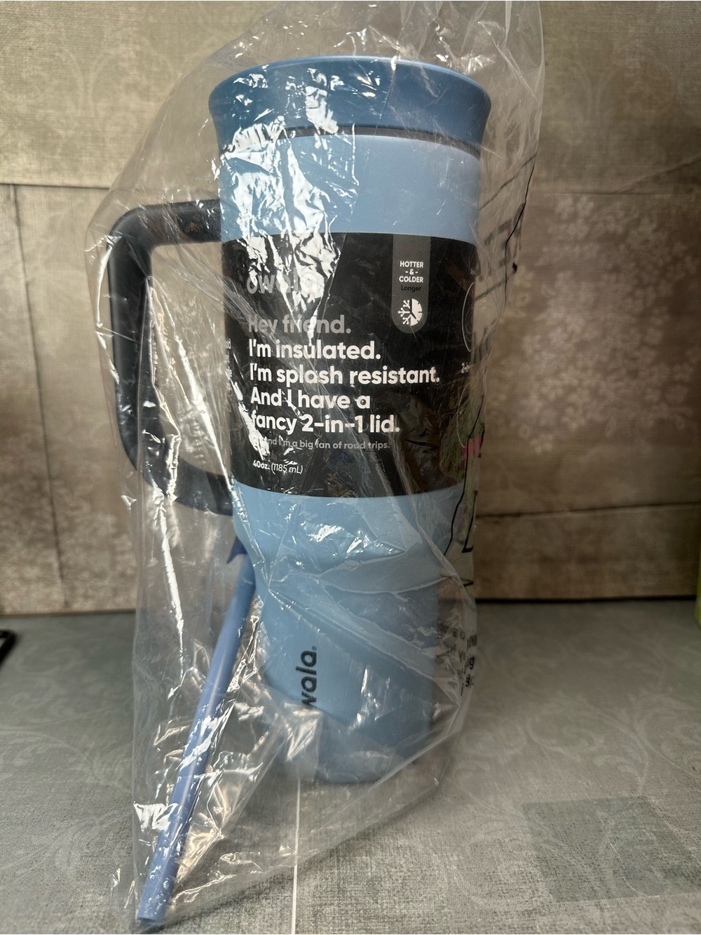 Rainstorm Owala 40oz FreeSip Stainless Steel Straw Tumbler